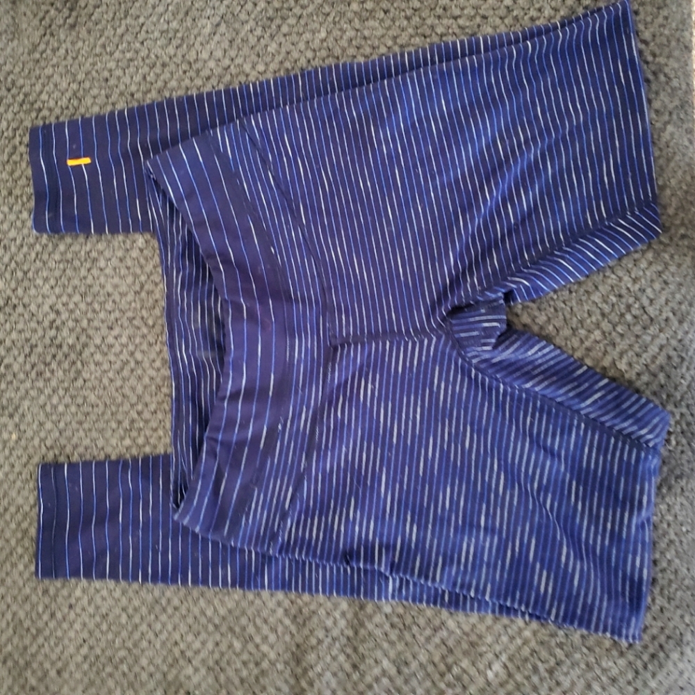 Lucy Activewear Medium Blue Space Dye Hatha Legging